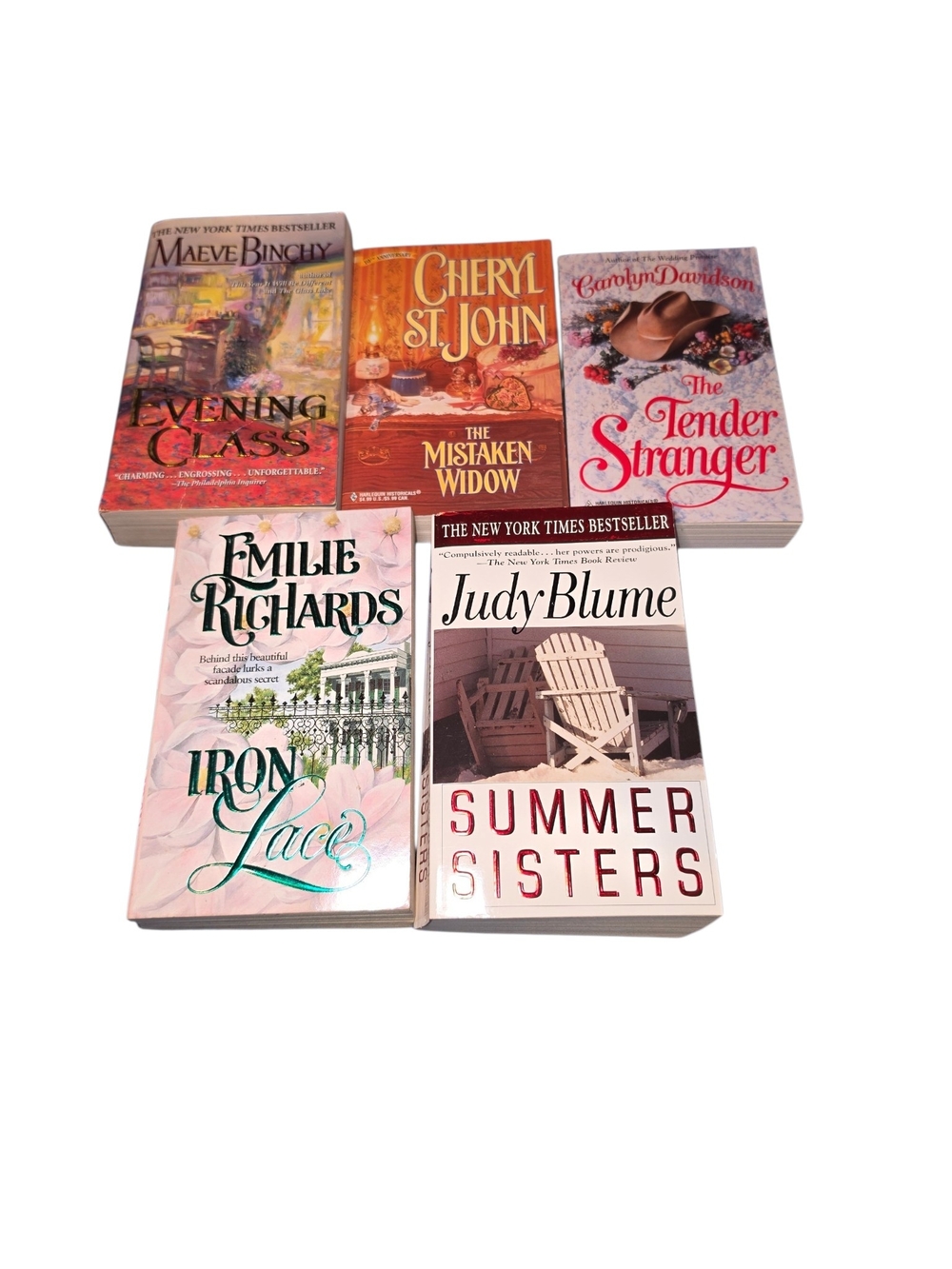 Vintage Romance Women’s Fiction Paperback Book Lot of 5 Judy Blume Maeve Binchy